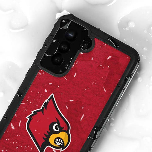 University of Louisville Red Background Galaxy S24 Plus Waterproof Case